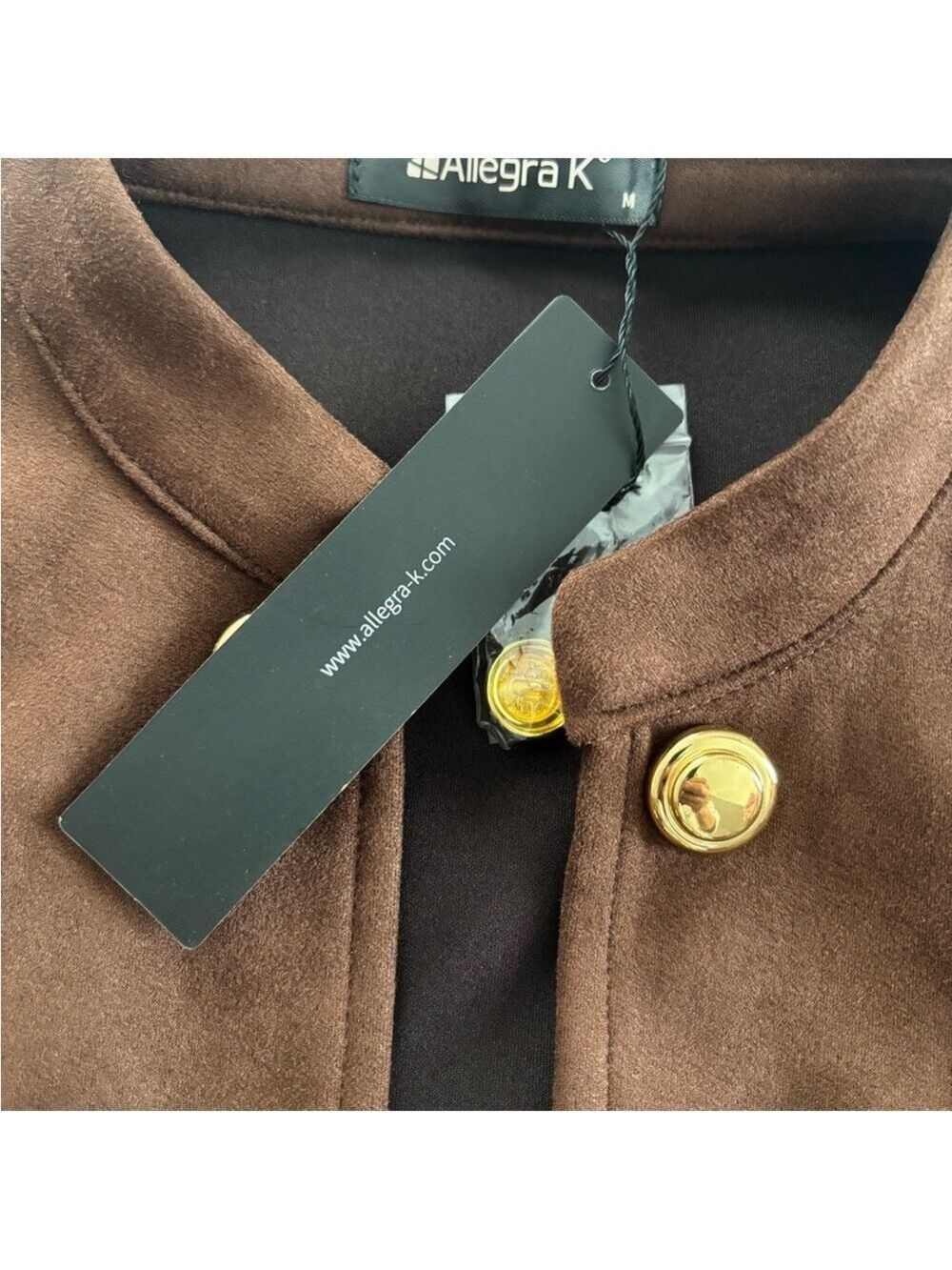 Allegra K Brown Open Front Jacket - Picture 9 of 12